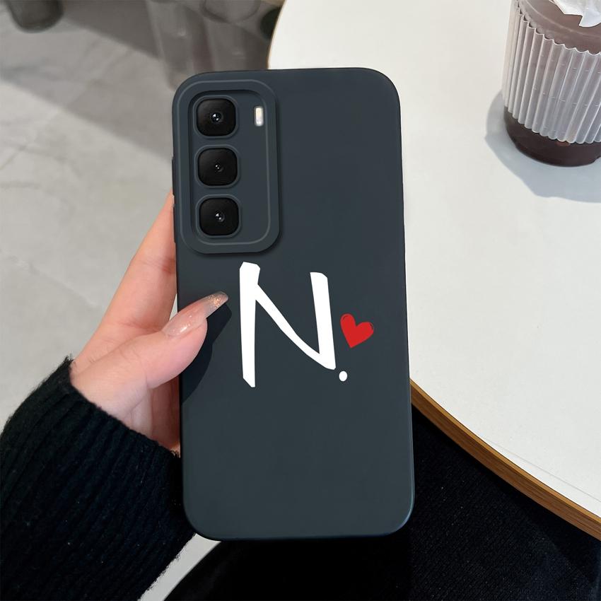 

Чохол для телефону для Infinix Hot 60 50 40 Pro 30 Play 60i 50i 30i Smart 10 Plus Простий візерунок з літер Матовий силіконовий Протиударний Задня кришка для Infinix Shell Infinix Hot 50 Pro 4G