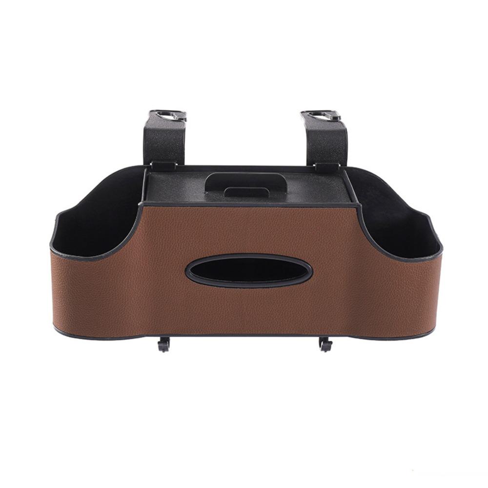 1Pc Auto Interior Storage Car Tissue Box Holder with 2 Cup Holders 4 Color Backseat Organizer Creative Organizing Headrest Hooks