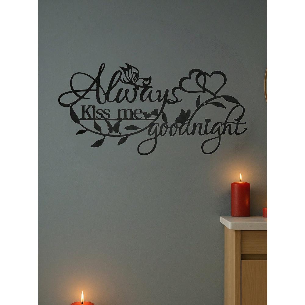 Metal Wall Art Romantic Love Sign Home Decor Living Room Bedroom Wedding Decoration Gift