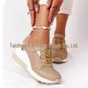 Plus Size Summer '21 Thick Sole Mesh Wedge Sneakers
