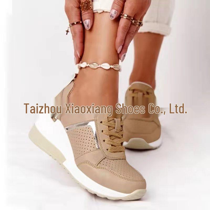 Plus Size Summer '21 Thick Sole Mesh Wedge Sneakers