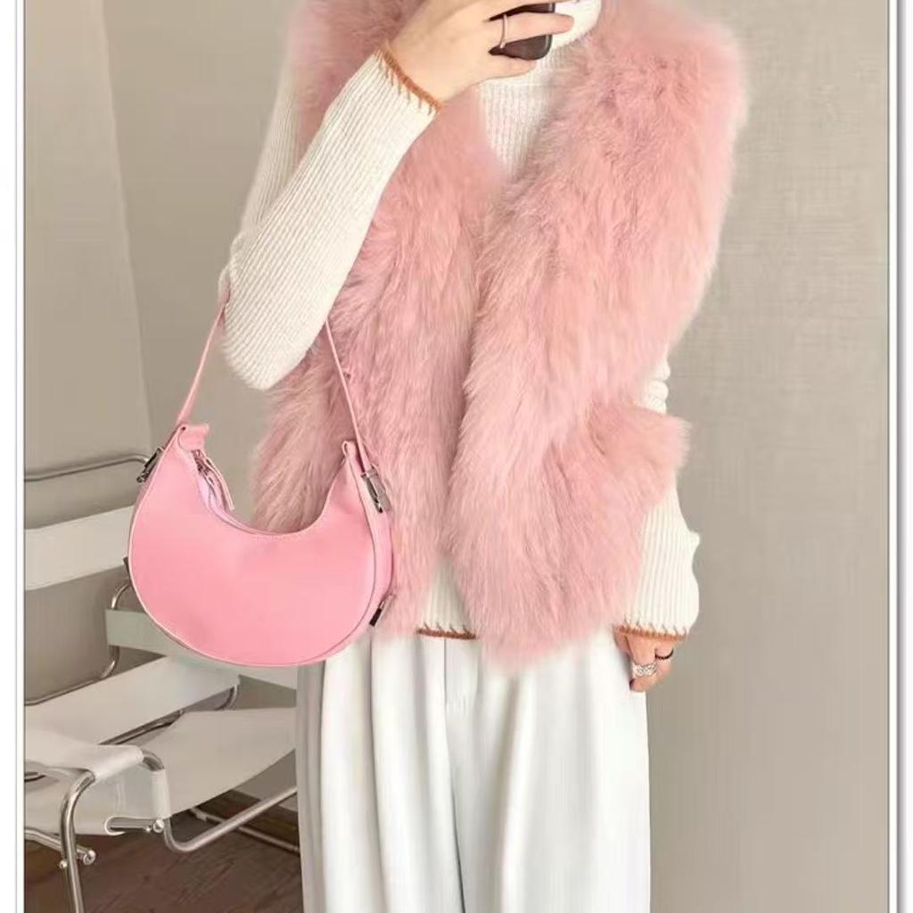 Autumn and winter fur vest women's short small fragrant style imitation fox fur vest jacket temperament small vest