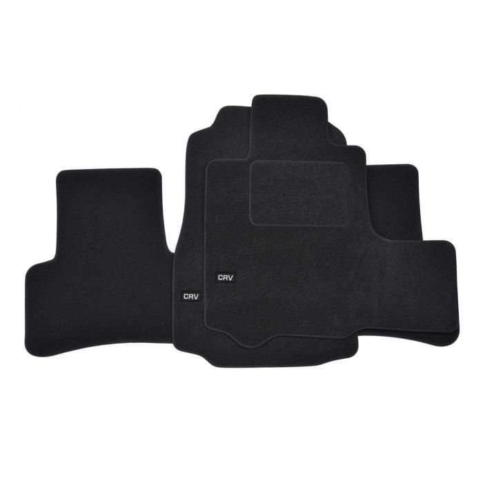 Fußmatten - Logo - Honda CRV - Schwarzer Velours - 4 Stück - Rutschfest - Maßgefertigt