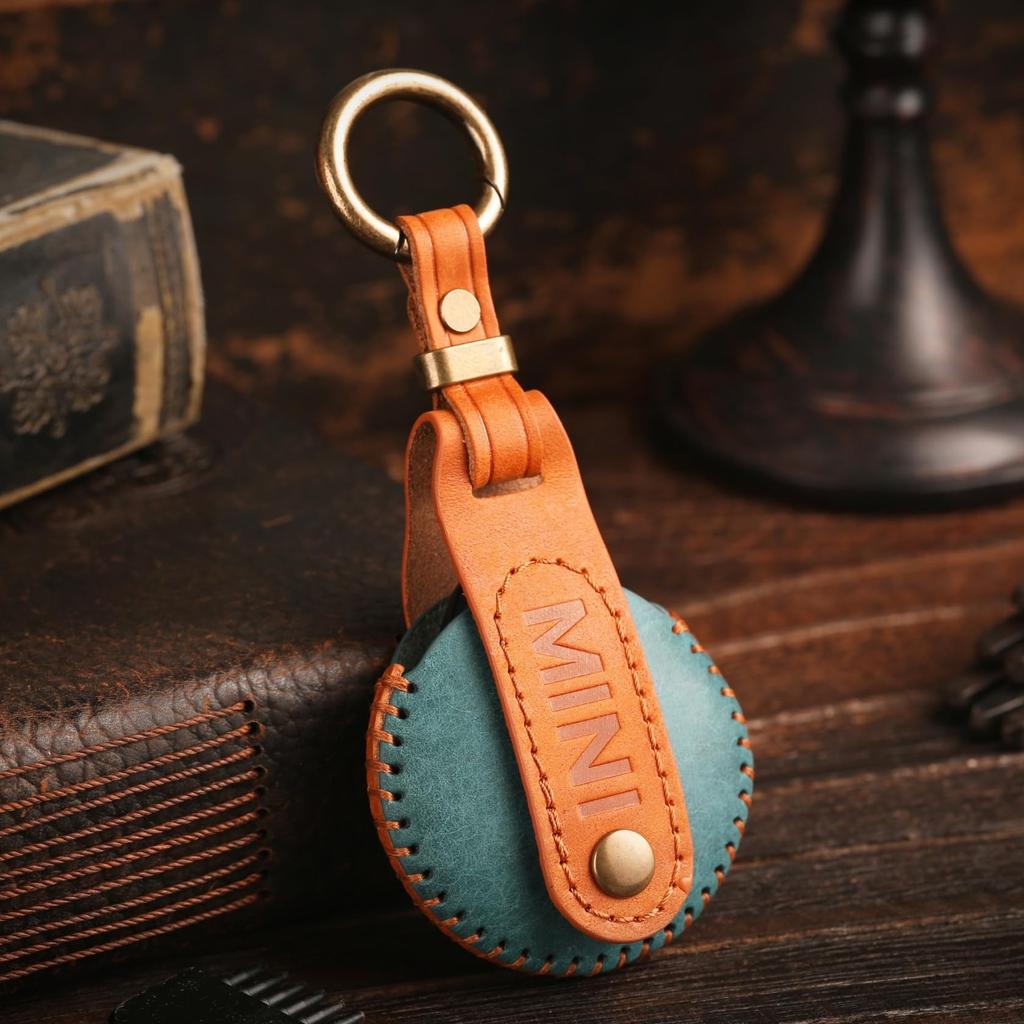 Smasol Compatible MINI Key Genuine Leather Key Cover for Mini F Series Cooper and Custom Designed for Full Protection Case, (F60, F56, F55, F54),