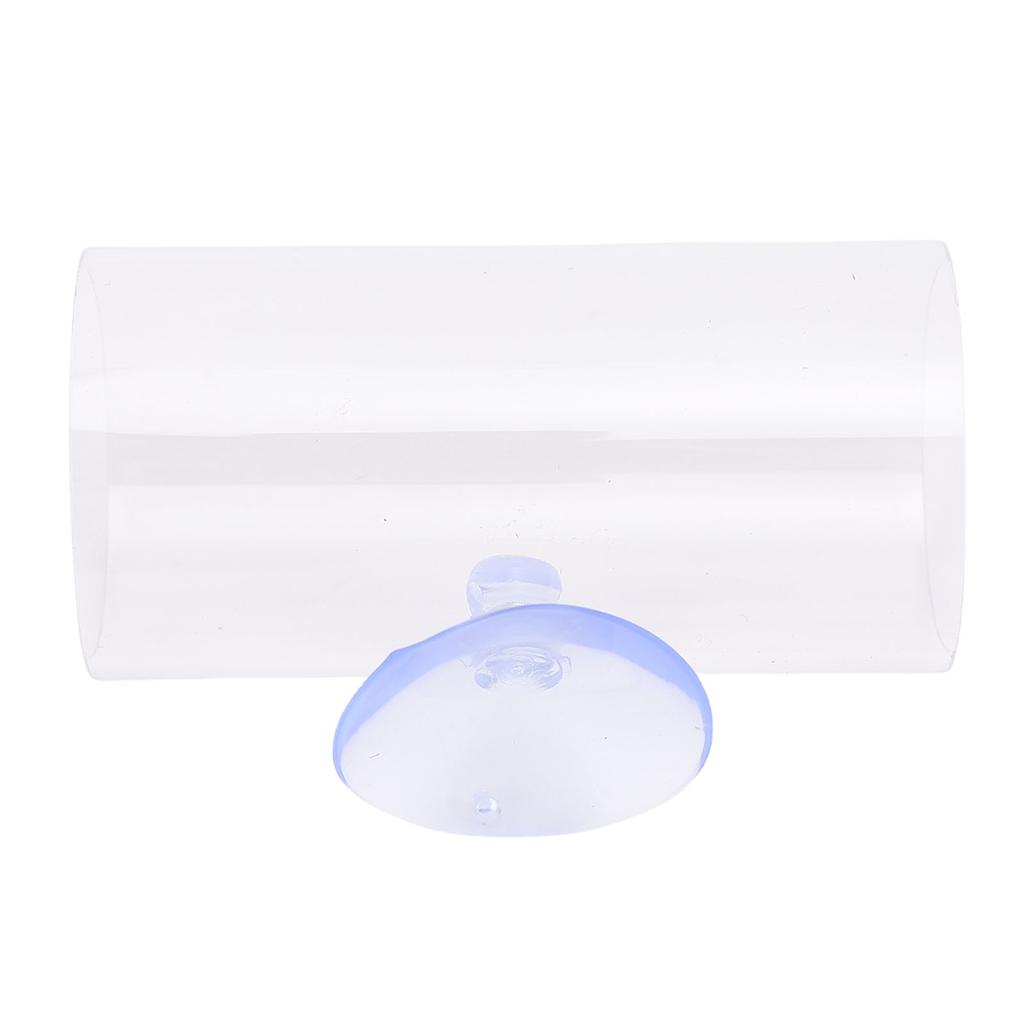 Betta Fish Tunnel Transparent Hollow Betta Fish Tube with Suction Cup for Resting Fish Tank Accessories S