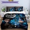 3pcs Duvet Cover Set (1*Duvet Cover + 2*Pillowcase, Without Core), Corpse Bride Print Bedding Set, Bedroom Decor, All‑Season, Birthday Gift