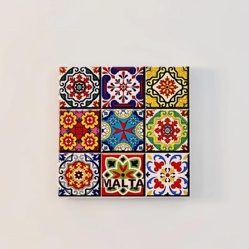 Malta Fridge Stickers Bus Travel Souvenirs Mosaic Fridge Magnets Home Decoration Wedding Gifts