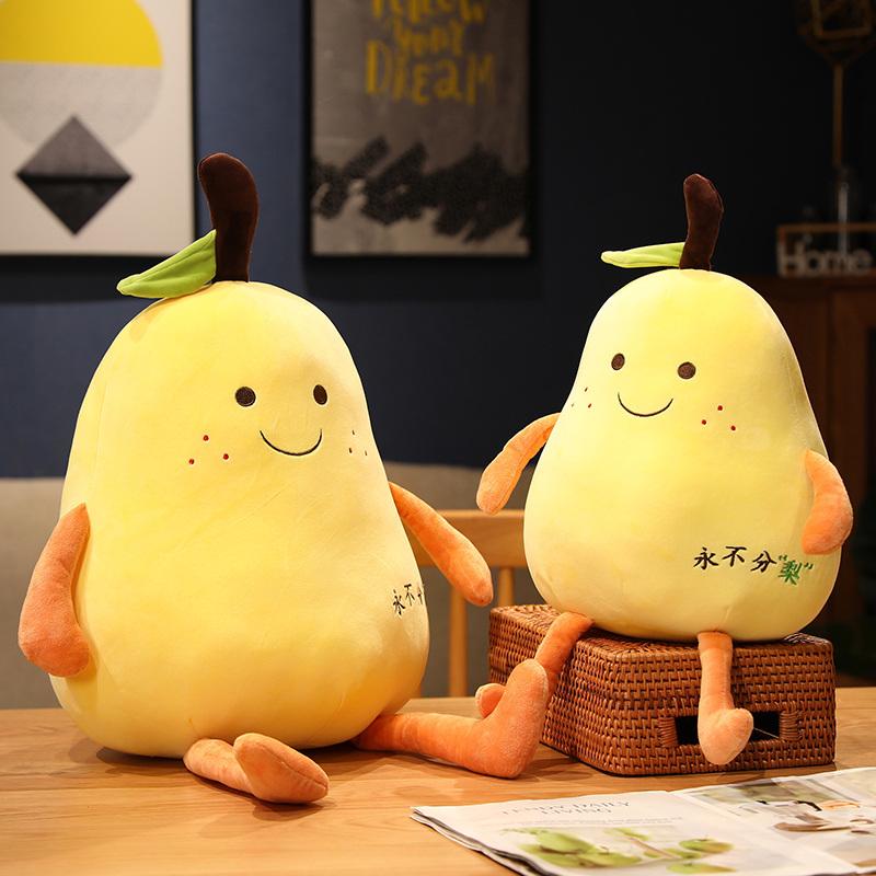 Creative Smiling Pear Plush Toy Gentle Stuffed Cartoon Fruits Confession Present Doll Lovers Girlfriends Birth Date Gift Nap Pillows