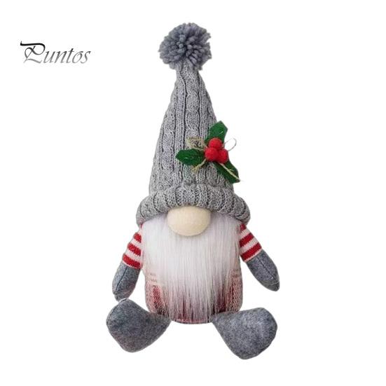 Acrylic Festive Party Supplies Faceless Plush Doll, Christmas Tree Hanging Ornaments, Knitted Rudolf Stuffed Holiday Ornaments Toy, Nordic Window