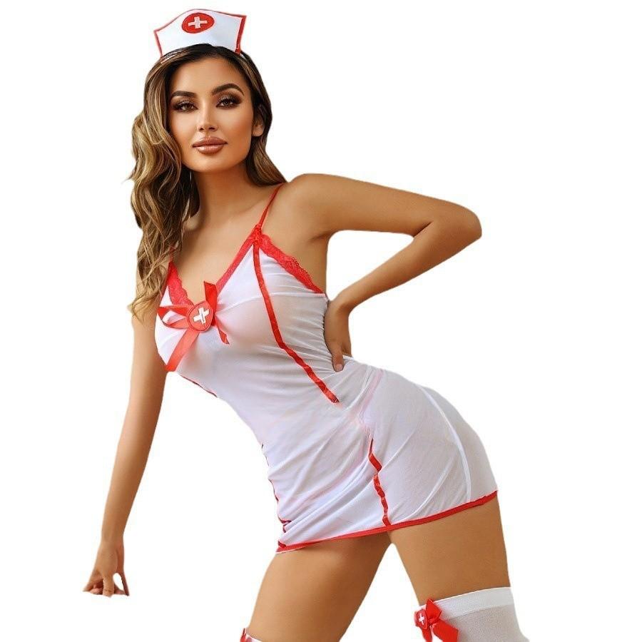 Hot Sexy Lingerie Women Underwear Erotic Baby Doll Lingerie Porno Costumes Nurse Dress Cosplay Uniform Lenceria Sexi Role Play