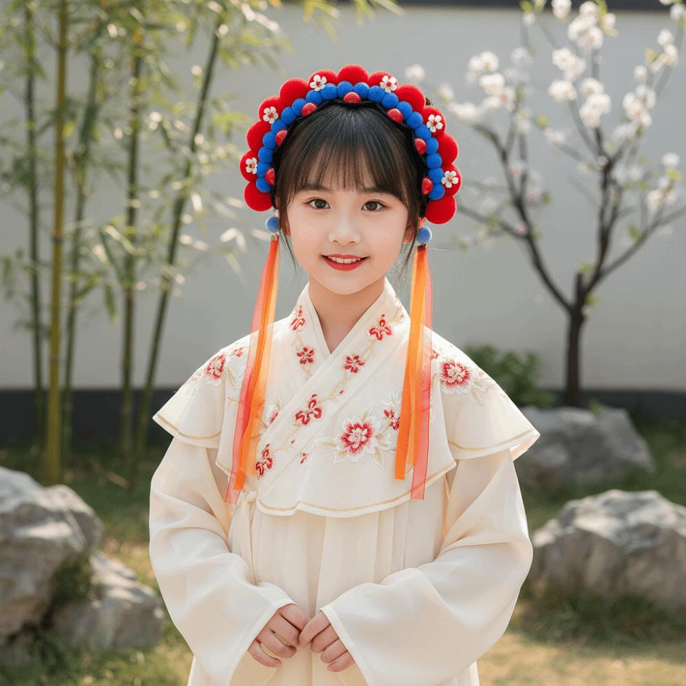Pearl Chinese New Year Headwear Tang Suit Hair Hoop Hanfu Headwear Beijing Opera Headband Girls