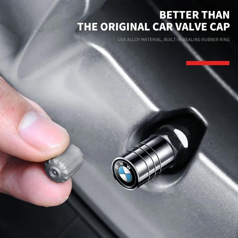 4pcs Car Badges Wheel Tire Valve Stem Caps Auto Accessories For BMW M Performance E36 E60 E90 X2 X1 X3 X5 E46 E39 E70 M3 M5 M6