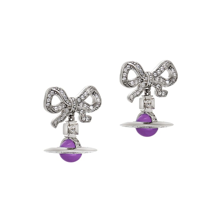 Vivienne Westwood Octavie 925 Sterling Silver, Cubic Zirconia Earrings Women's 6202014H01P243P243