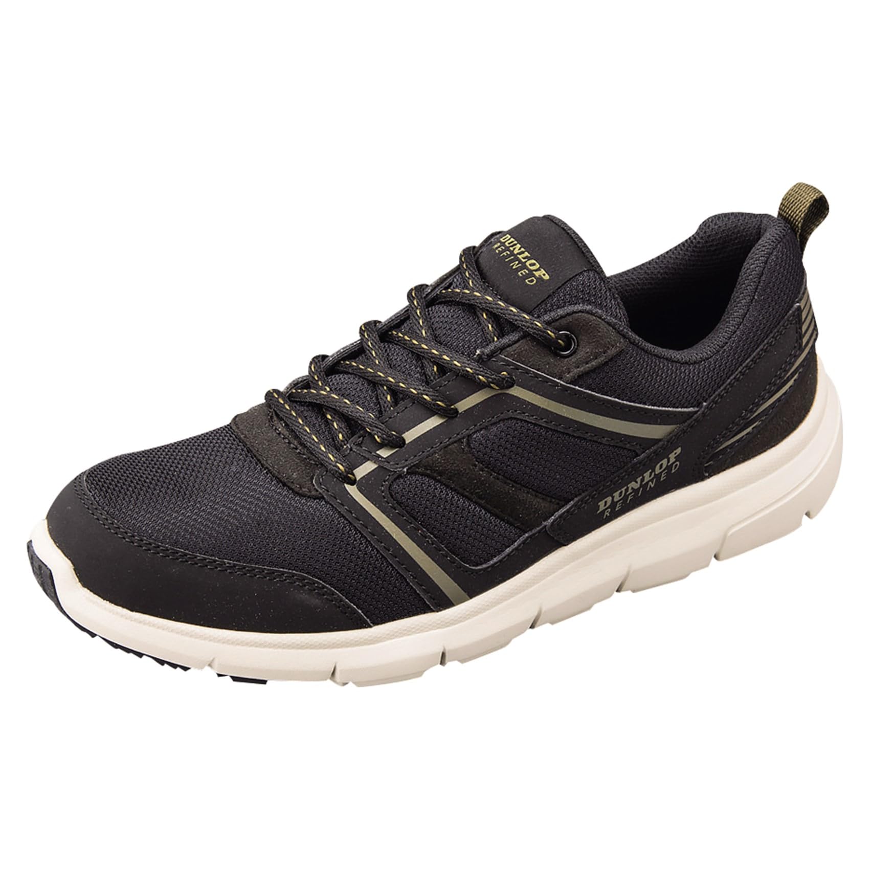 

4E Sneakers Wide Walking Shoes DC1011 Black cm [Dunlop Refined] Men s 26.5 чорний