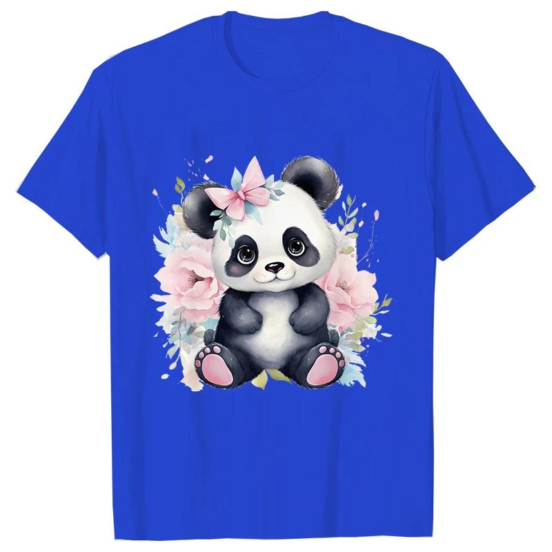 Cute Panda Printed TShirt Unisex Summer Short Sleeve Y2k Tops Fashion Hip Hop Tee Clothes Breathable Comfortable Casual T Shirt