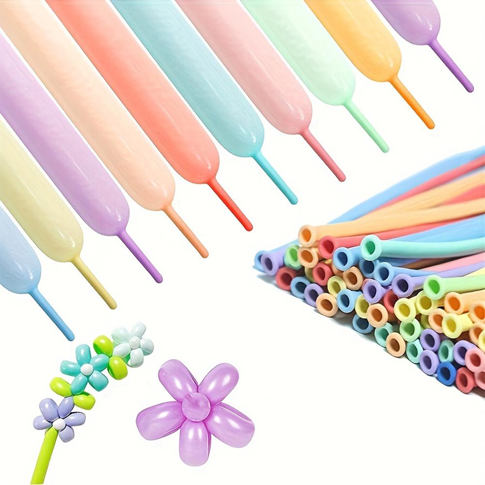 60/100 Pieces 260Q Macaron Colorful Long Balloons Animal-Shaped Balloons Suitable for Birthday, Wedding and Holiday