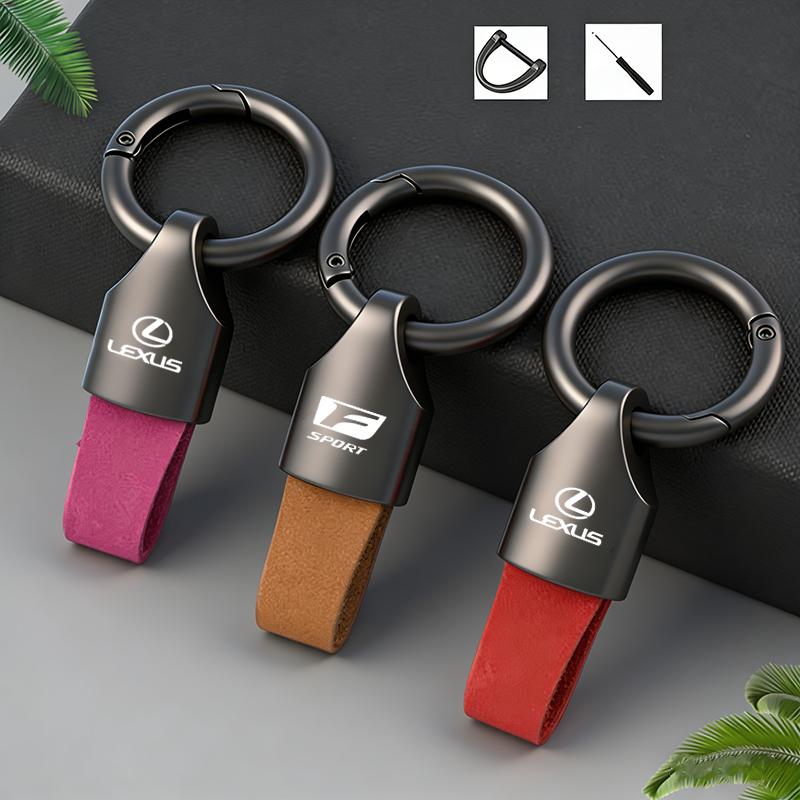 Luxury Men Women Suede/Metal Key Chain Fashion Keychain Key Ring Holder For Lexus LS LC RZ IS350 ES300 GS350 CT200h GX460 LX570