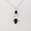 Black Onyx Gemstone 925 Sterling Silver Handcrafted Pendant 1.5" Gift For Wife PP-13-13