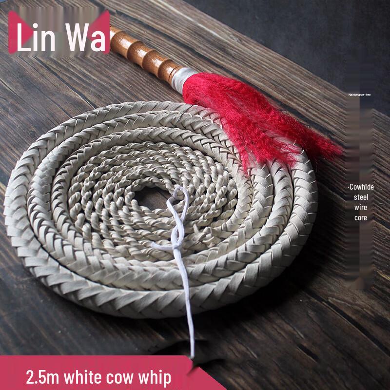 Lin Wa Cowhide Fitness Training Whip
