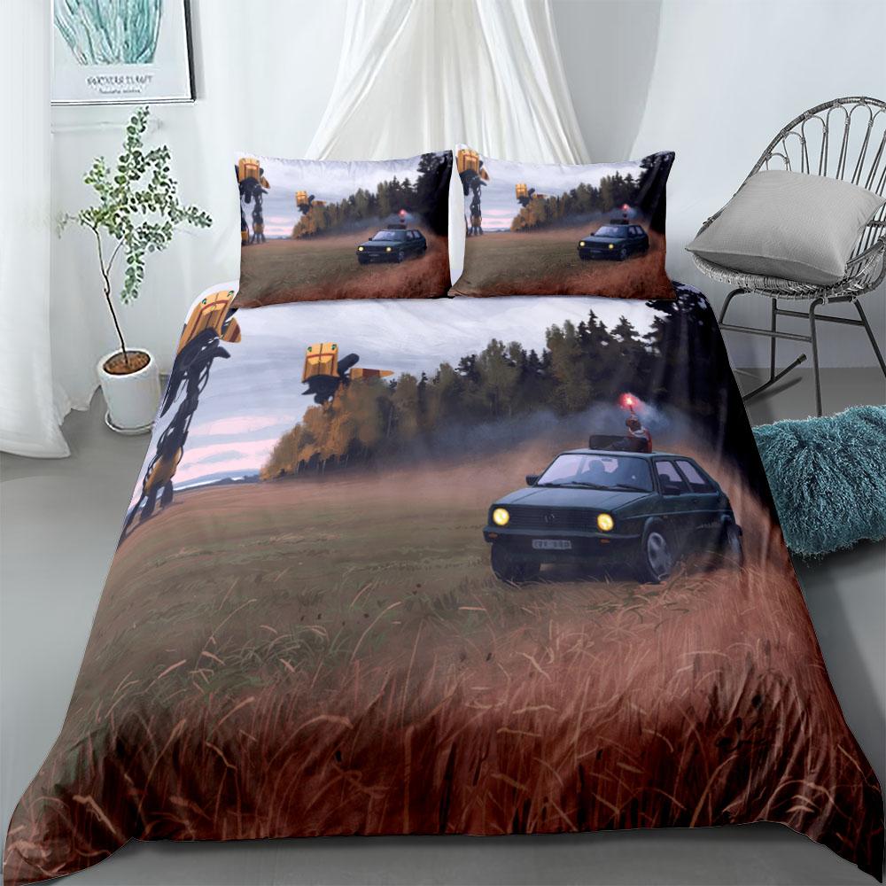 Monster Truck Children Duvet Cover Set King Queen Double Full Twin Single Bed Linen Set