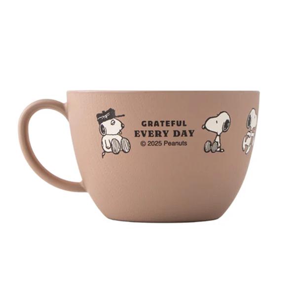 PEANUTS Snoopy Soup Cup ( CONTENT and HAPPY ) Snoopy Japan NEW