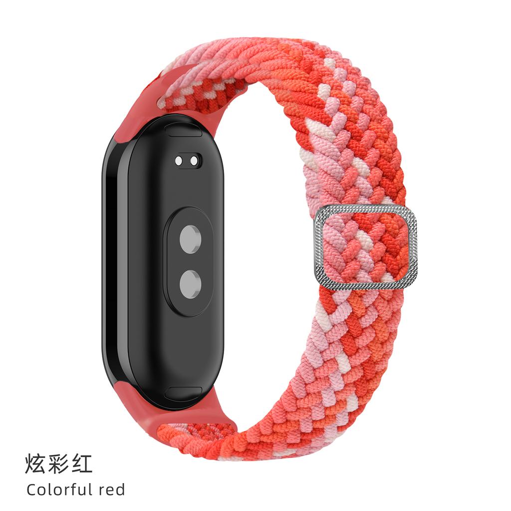 Strap for Xiaomi Mi Band 10 9 8 Elastic Braided Solo Loop Adjustable Buckle Replacement correa bracelet for Miband 4 3 5 6 7