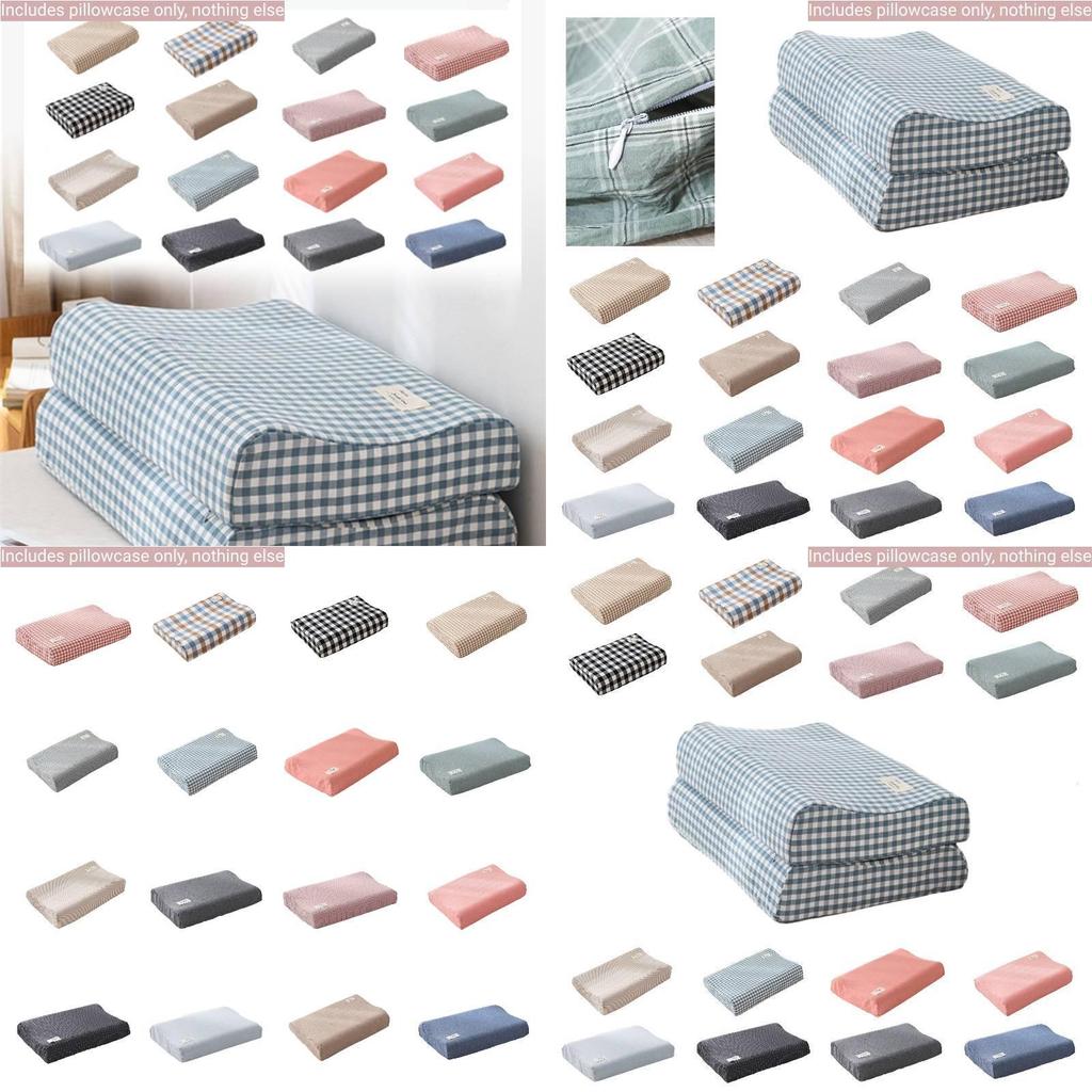 Hypoallergenic Cotton Latex Pillowcase Soft And Skin-friendly 50x30cm Memory Foam Pillow Cover All Seasons Pillowcase