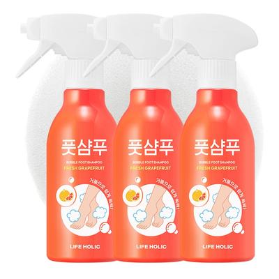 Lifeholic Bubble Foot Shampoo Fresh Grapefruit, 1 Piece, 3 Pieces, 400ml