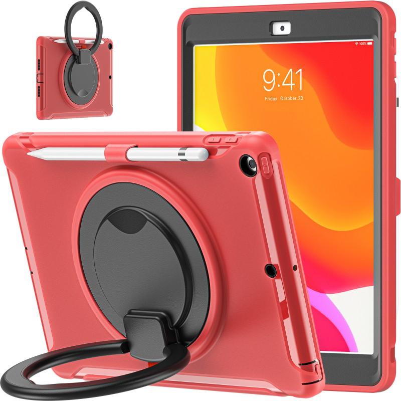 IPad 10.2 Case With Pencil Slot 360 Rotating Handheld Stand Shockproof TPUPC Cover 2019/2020 Models