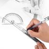 Stainless, Steel Protractor Ruler With180 Degree Rotation, Easy To Use, Clear Markings for Angle Measurement