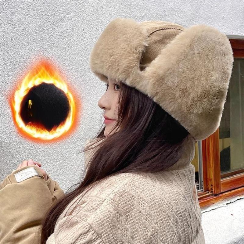 Versatile  Lei Feng Hat for Men and Women Winter  Cycling Warmth Thickened Ear Protection Windproof Flying Hat