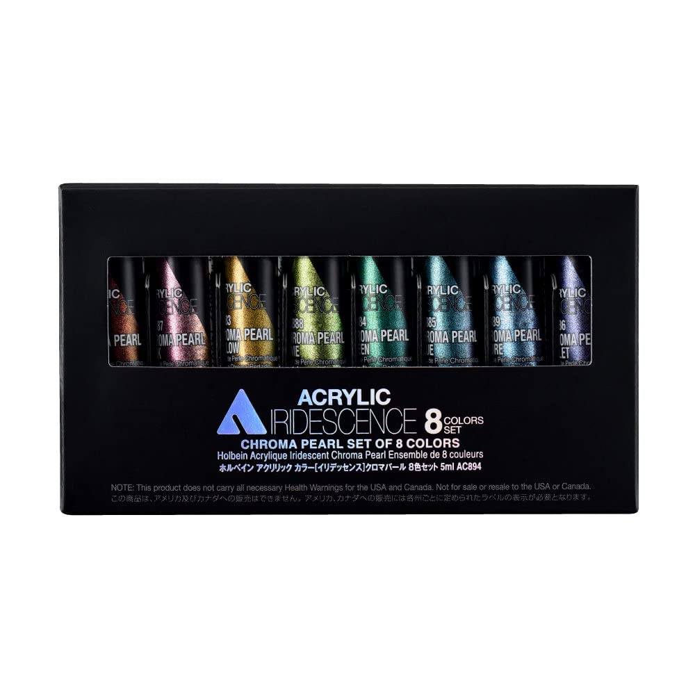 

Holbein Acrylic Color [Iridescence] AC894 5ml Chroma Pearl 8-Color Set 14894