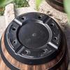 Yousheng Large Flower Pot Whiskey Barrel Design Plant Pot with Drainage Holes Saucer Lotus Planter Rustic Garden Pots for Herbs Outdoor Planting