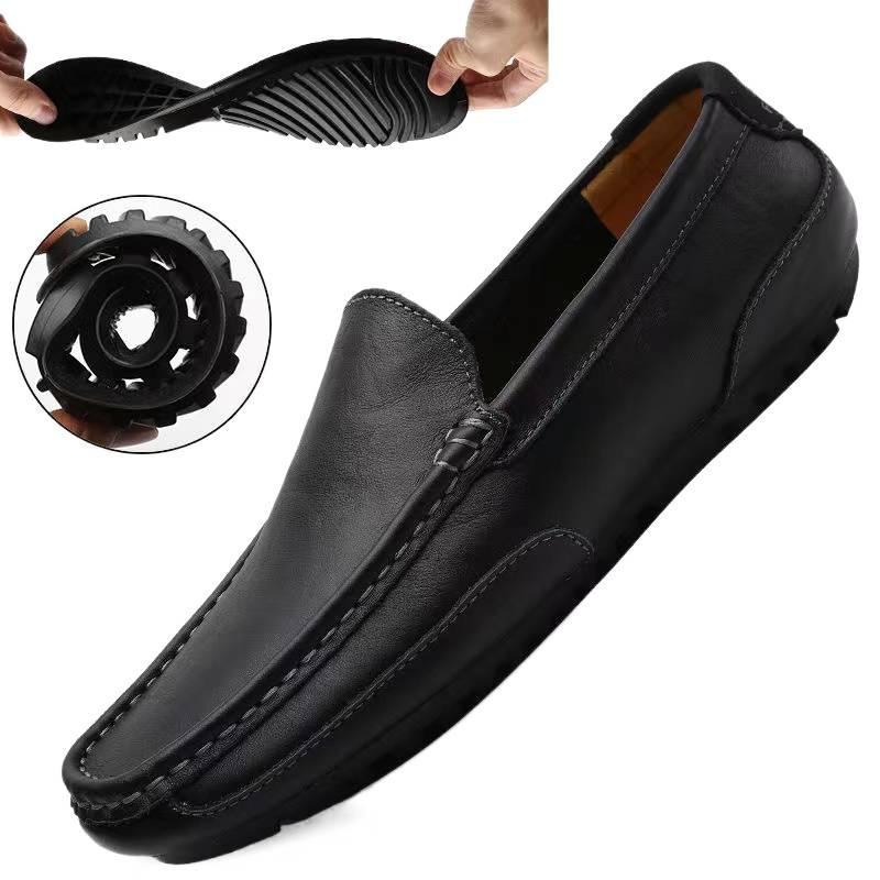 Broken size soft leather soft sole Doudou shoes cover feet lazy shoes breathable casual leather shoes