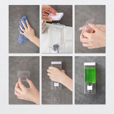 Plastic 250ml Zeepdispenser Handmatig Wandmontage Shampoo Container Grote Capaciteit Transparante Douchegel Container Badkamer