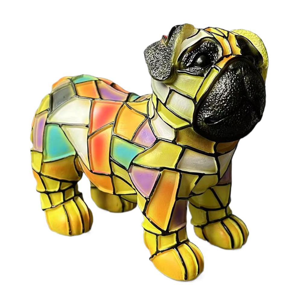 LED Stained Animal Lamp Ornament Resin Animal Tabletop Night Light Vintage Animal Night Light Fun Gift for Pet Lovers