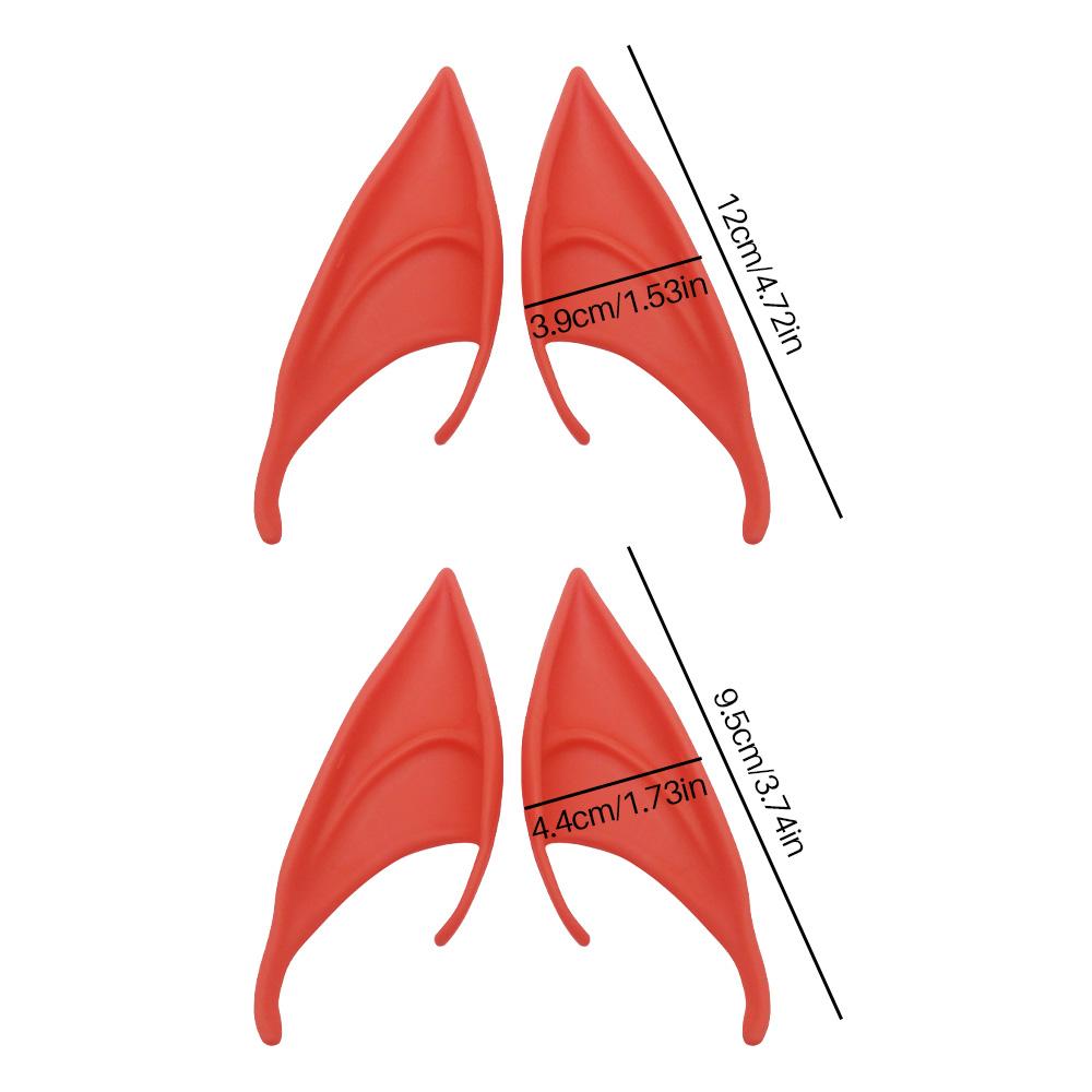1 szt. Uszy elfa Lateksowe spiczaste uszy Kostiumy Haczyk Boże Narodzenie Halloween Party Maskarada Dekor Kobiety Mężczyźni Ubrania wampira Akcesoria