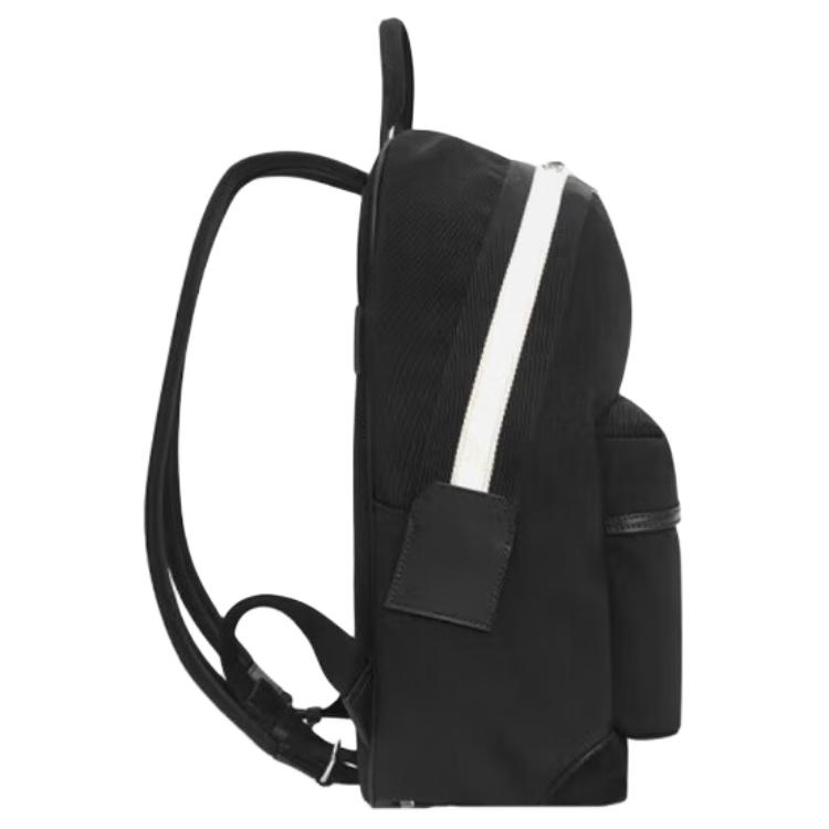 Bally Logo Zip Closure Recycled Polyester Backpack Men Backpack Black 6305065