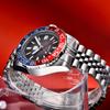 Nowy luksusowy automatyczny mechaniczny zegarek na rękę RollsTimi GMT dla mężczyzn, wodoodporny, z szafirowym szkłem i ceramiczną lunetą, świecący