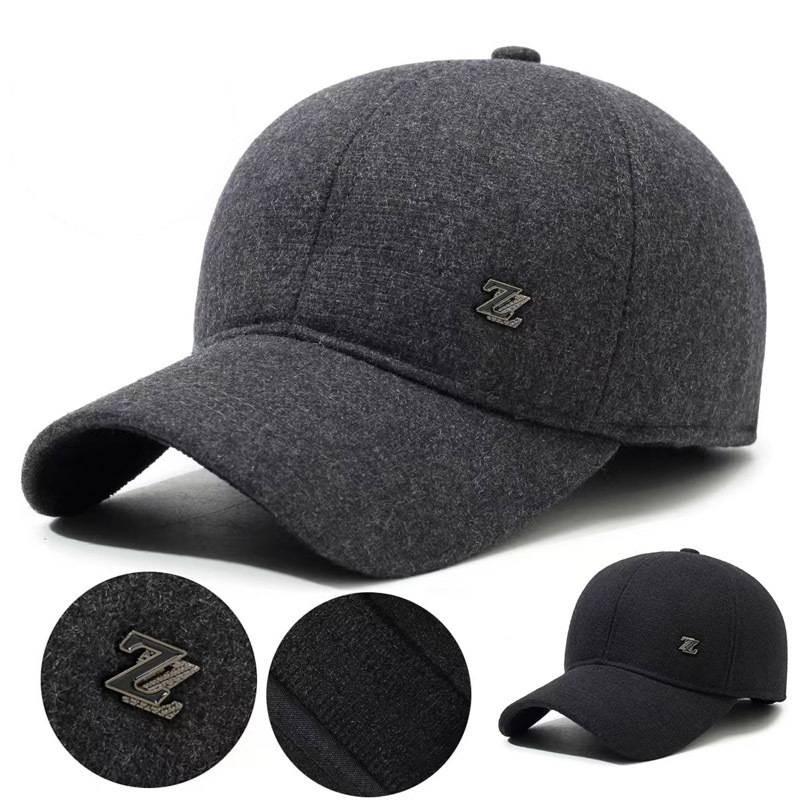 Print Zz Letter Baseball Cap Outdoor Duckbill Hats Thickened Ear Protection