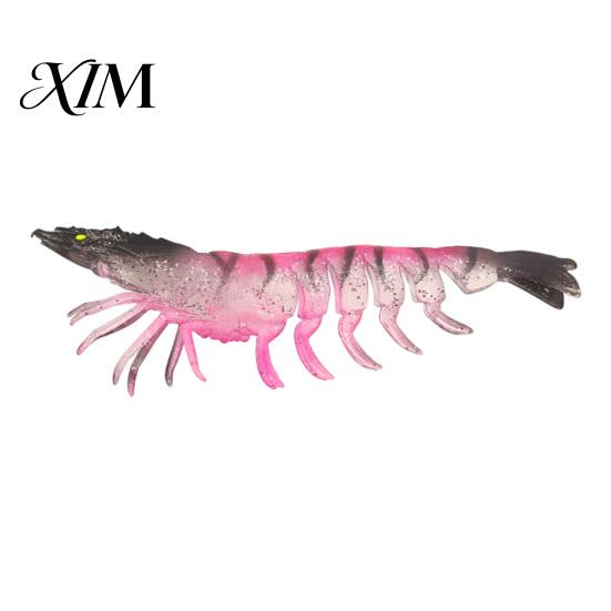 Predatory Fish Lures 9.5cm/4.8g TPE Soft Bionic Shrimp Bait, Realistic Glitter Lure, Simulation Artificial Prawn Swim Bait for Freshwater Saltwater