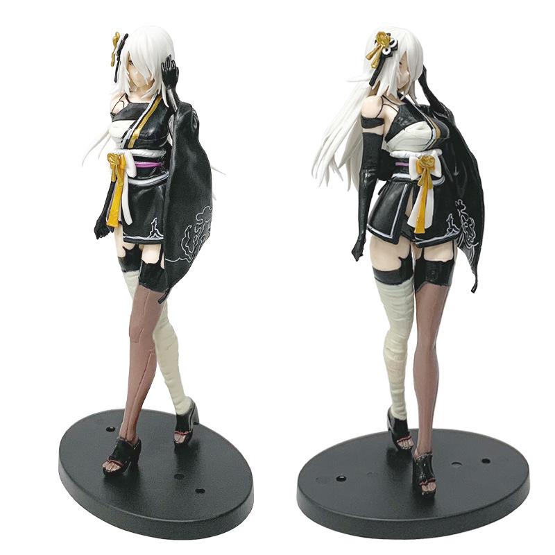 Nier:Automata Collaboration Series Yukata-Themed Yorha No.2 Type B (2b) & A2 Sitting Pose Figurine - Premium Collectible Statue