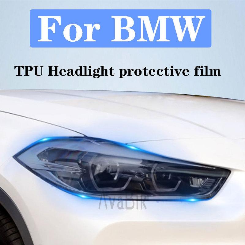 for BMW X1X2X3X4X5X6X7 Pre-cutting Headlight protective film Car Styling blackened Transparent Sticker Accessories anti-scratch