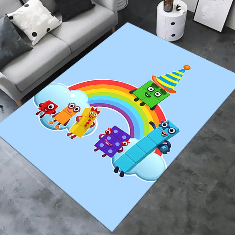 1pc Rainbow,JOJO,cartoon Office Carpet Soft Polyester Entrance Carpet Washable Non slip Machine Wash