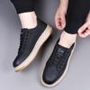 Fashion Spring Autumn Retro Leather Casual Sneakers for Men Designer Soft Sole Outdoor Platform Shoes Men Fashion Designer Board Shoes