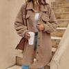 New Winter Snap-front Pullover Plush Coat - Loose and Elegant Long Coat for Women