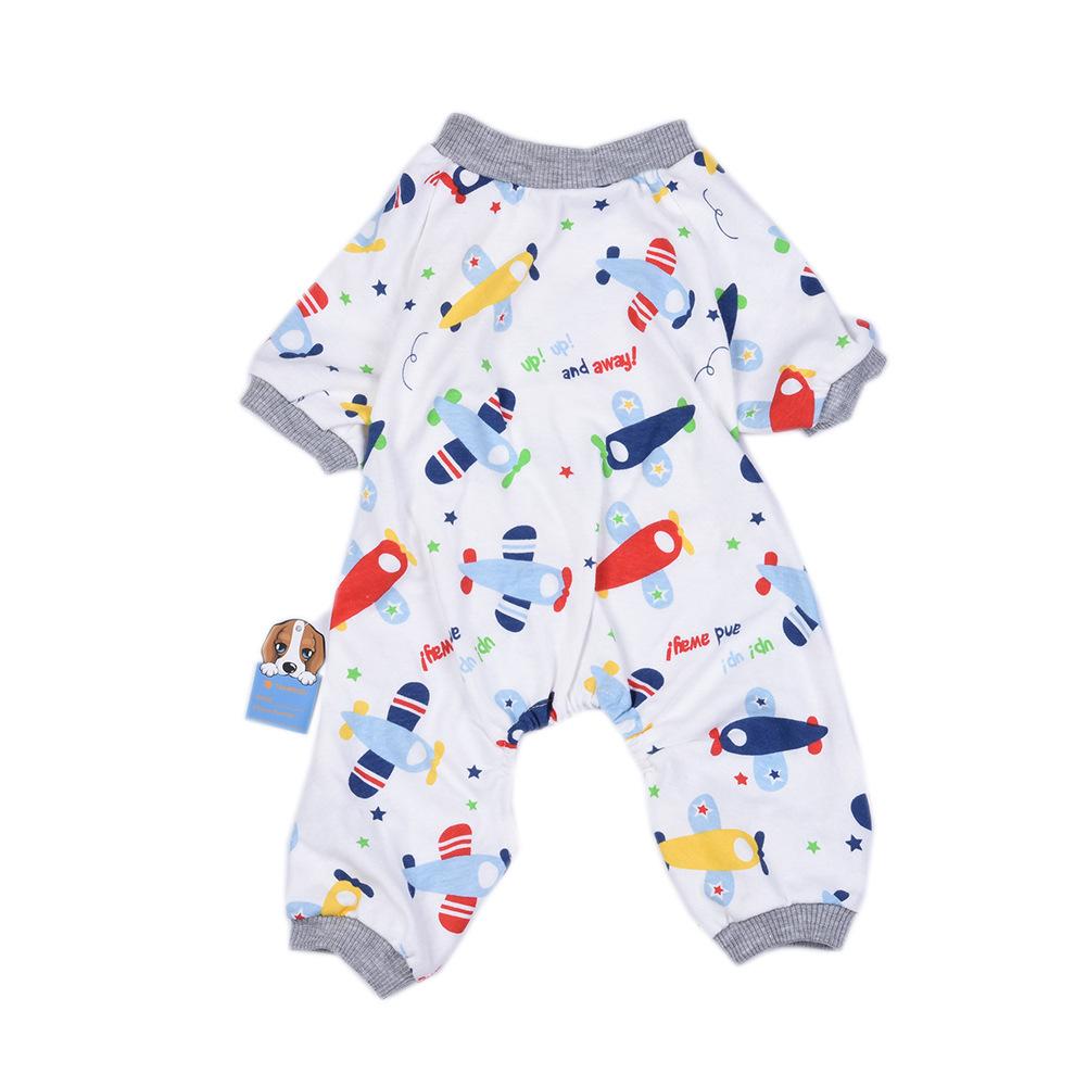Pet clothes pajamas with elastic washable wear-resistant cotton pajamas dog clothing puppy home