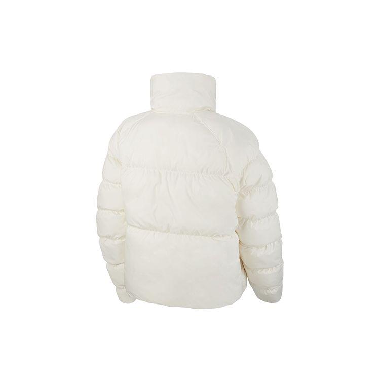 Nike Solid Color Windproof Warm Stand Collar Cotton Jacket Women Jackets White CD4216-110