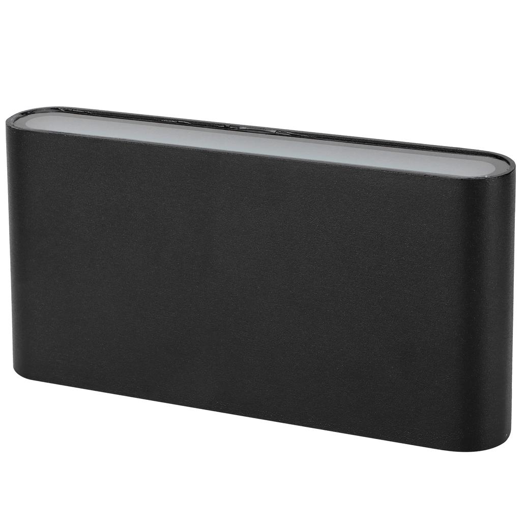 LED Vegglampe 12W COB Aluminium Utendørs Hagelysarmatur IP65 Vanntett AC85-265V(Svart skall