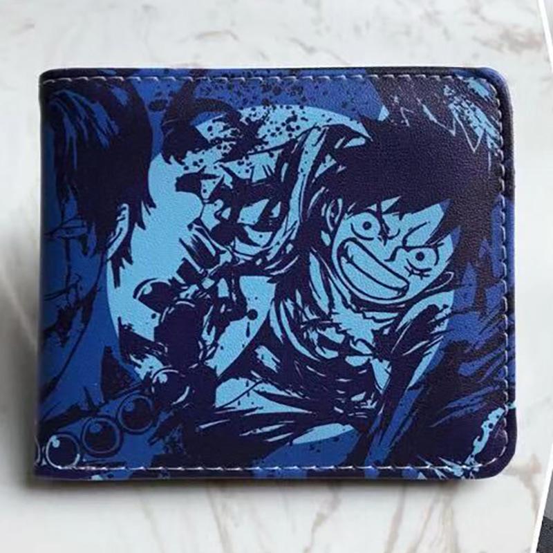 One Piece Luffy & Zoro Unisex PU skórzany krótki portfel i portmonetka